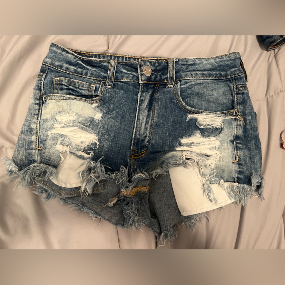 American eagle 2 tone denim shorts